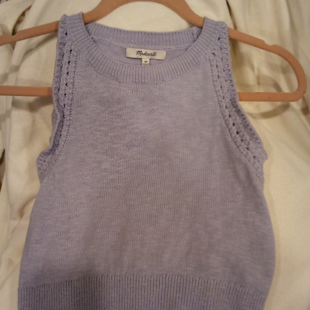 Madewell Lavender Knit Crop Top